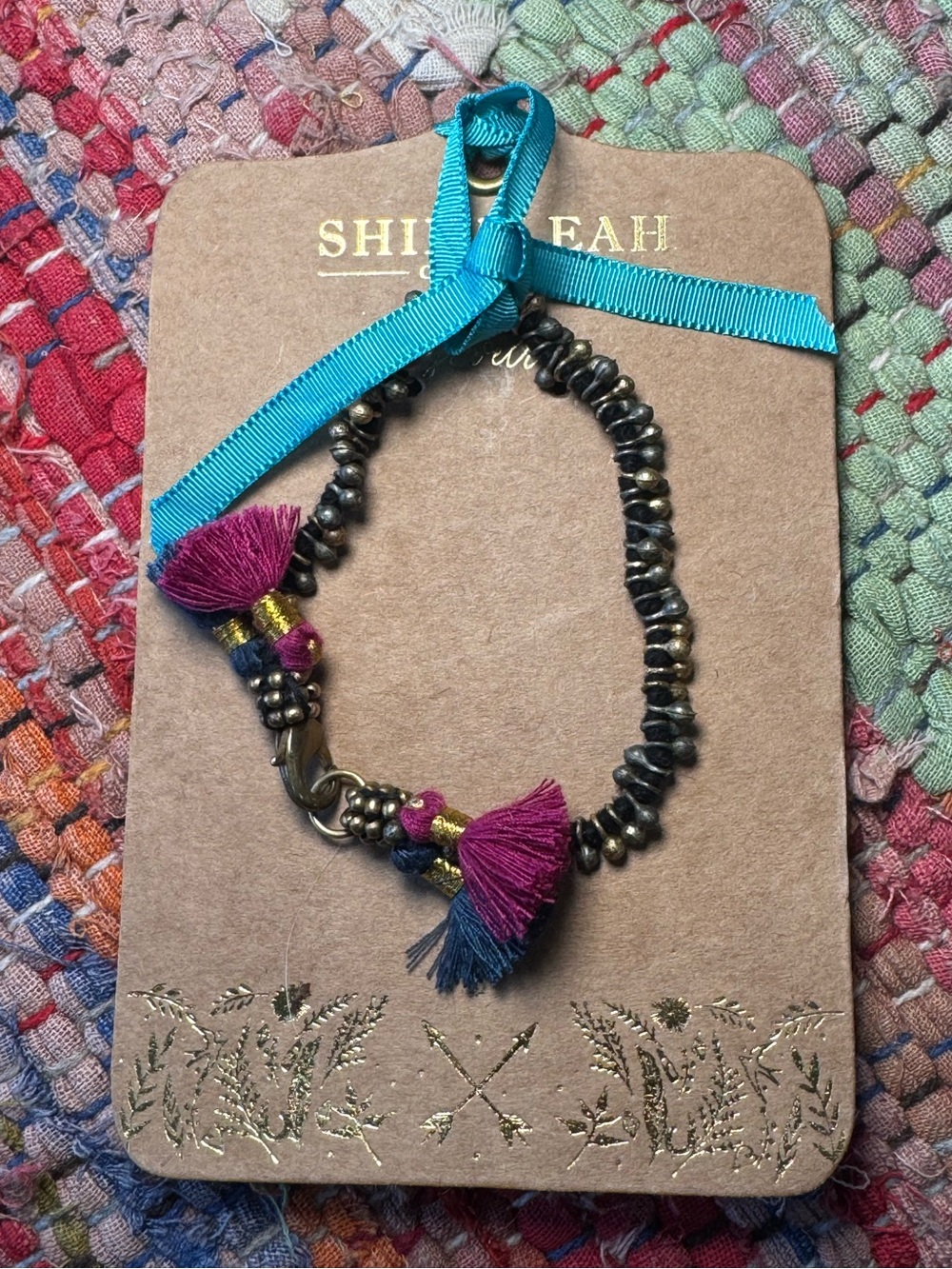 🔵💓Anthropologie Shiraleah Hope Bracelet with Tassels and beads. Nordstrom 💓🔵